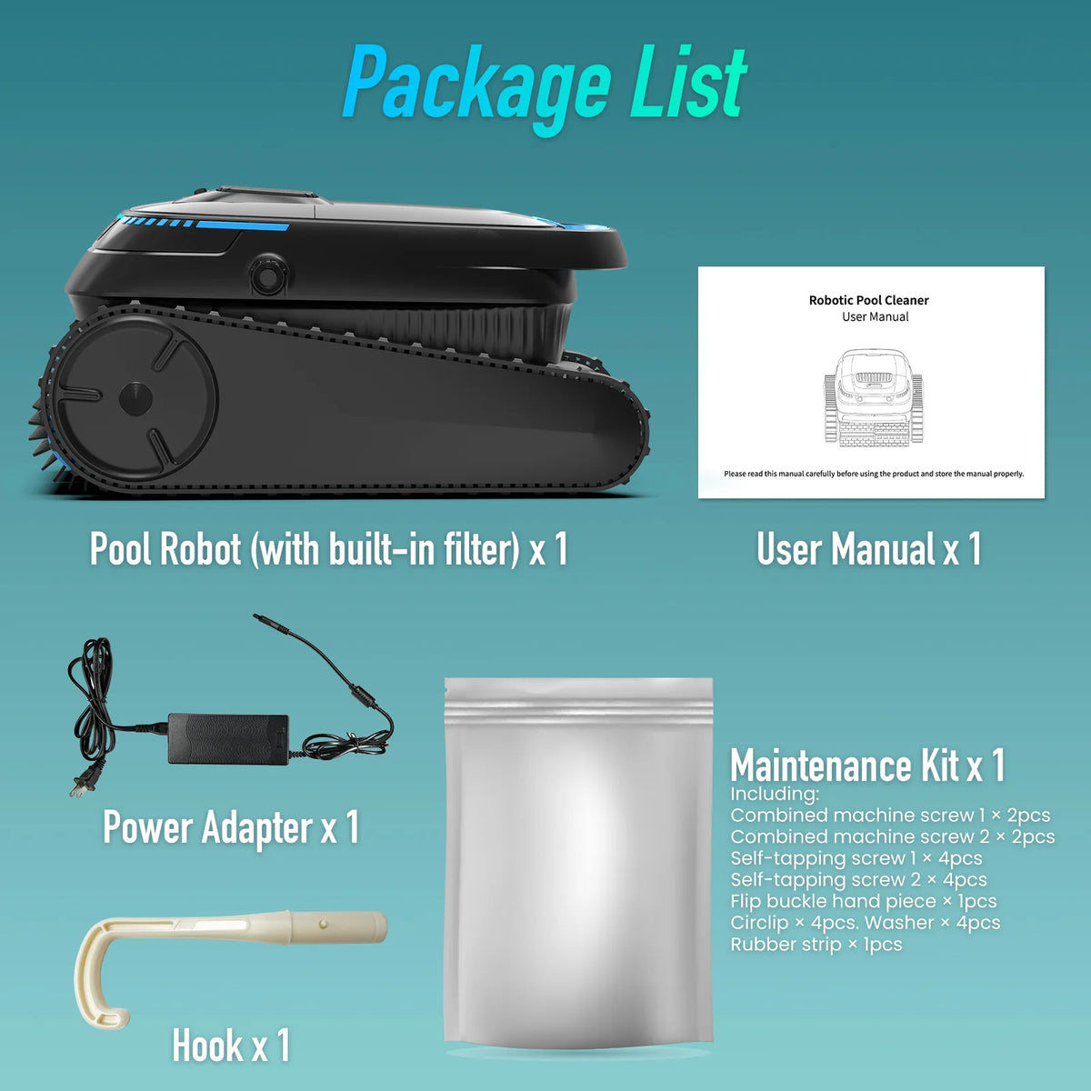 Cordless Robotic Pool Cleaner | 120-Min Runtime